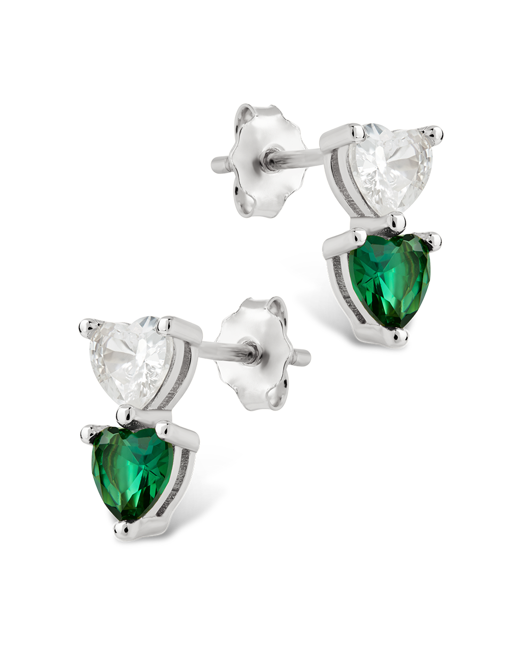 Brittany Heart Duo Studs