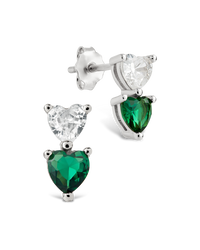 Brittany Heart Duo Studs