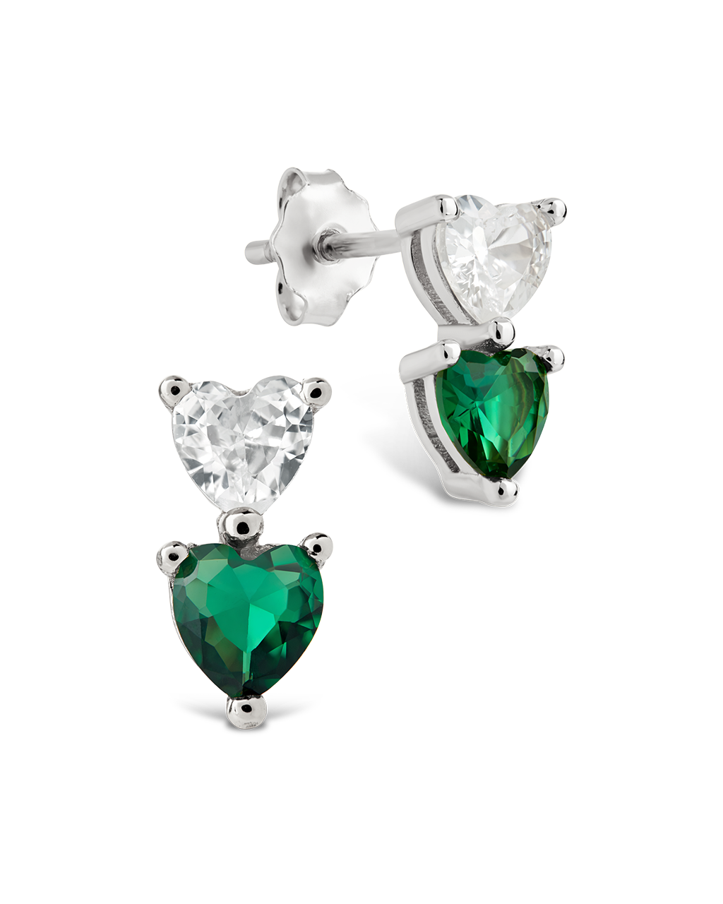 Brittany Heart Duo Studs