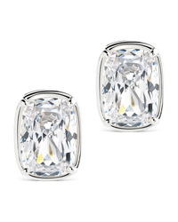 Sterling Silver Elongated Cushion Studs