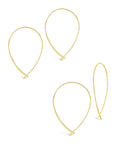Delicate Threader Hoop Earrings Set of 2 - Sterling Forever