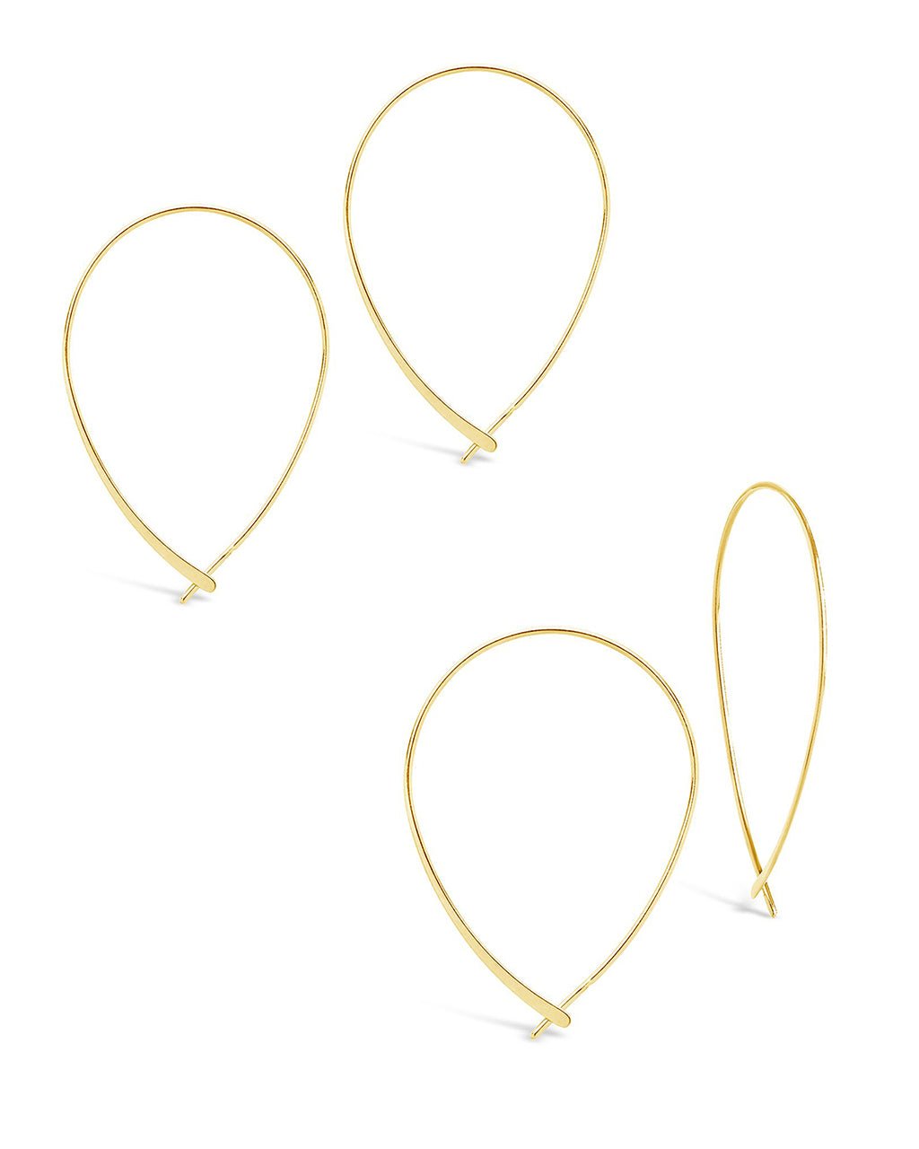 Delicate Threader Hoop Earrings Set of 2 - Sterling Forever