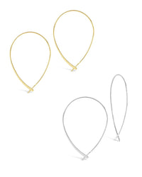 Delicate Threader Hoop Earrings Set of 2 - Sterling Forever