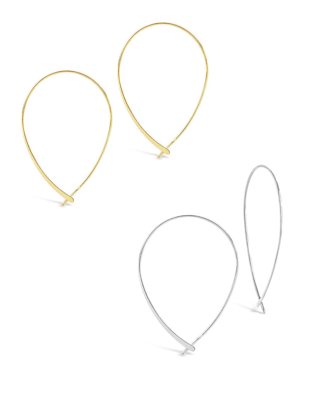 Delicate Threader Hoop Earrings Set of 2 - Sterling Forever