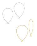 Delicate Threader Hoop Earrings Set of 2 - Sterling Forever