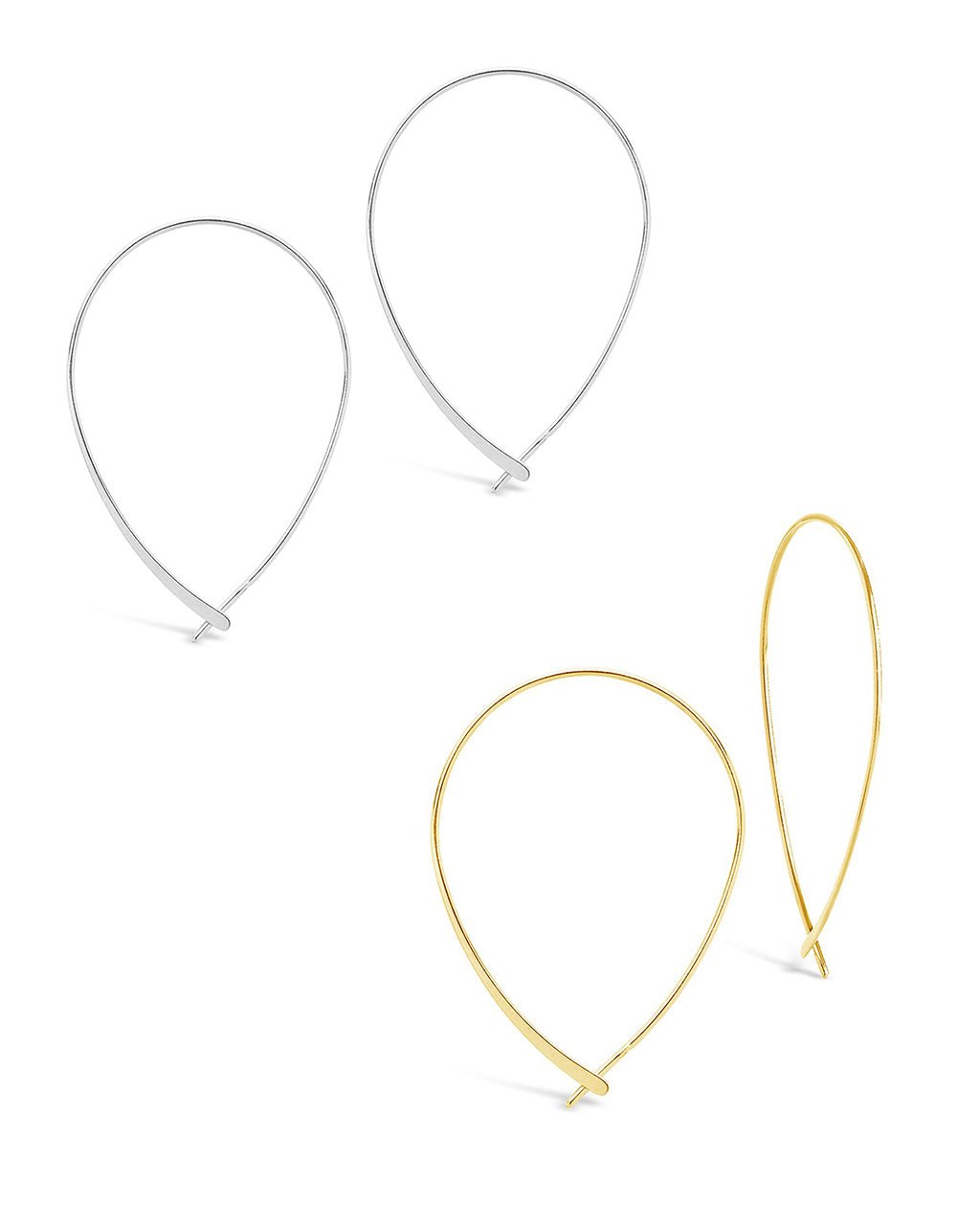 Delicate Threader Hoop Earrings Set of 2 - Sterling Forever