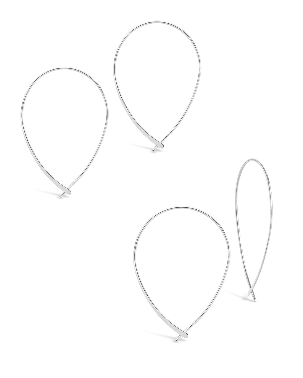 Delicate Threader Hoop Earrings Set of 2 - Sterling Forever