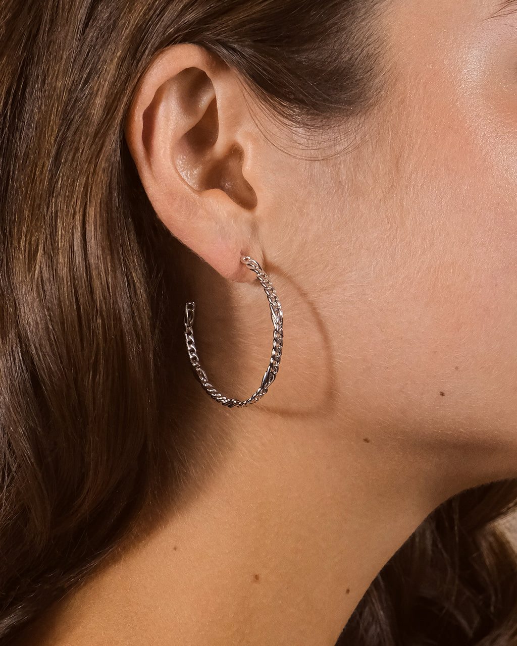 Claudette Chain Hoop Earrings