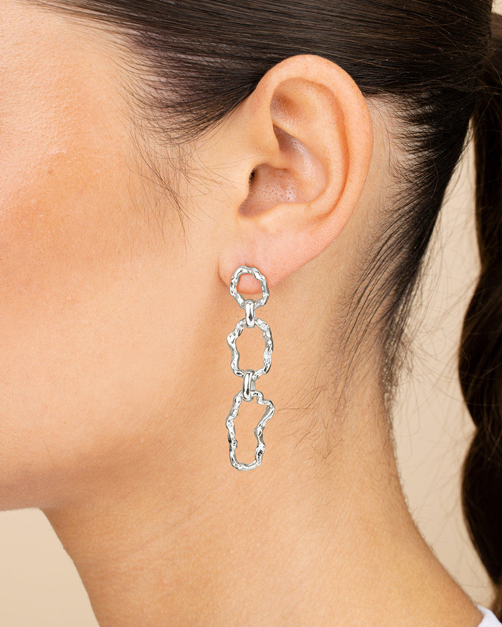 Ira Molten Metal Linked Drop Earrings
