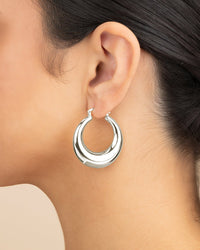 Quinn Tube Hoop Earrings - Sterling Forever