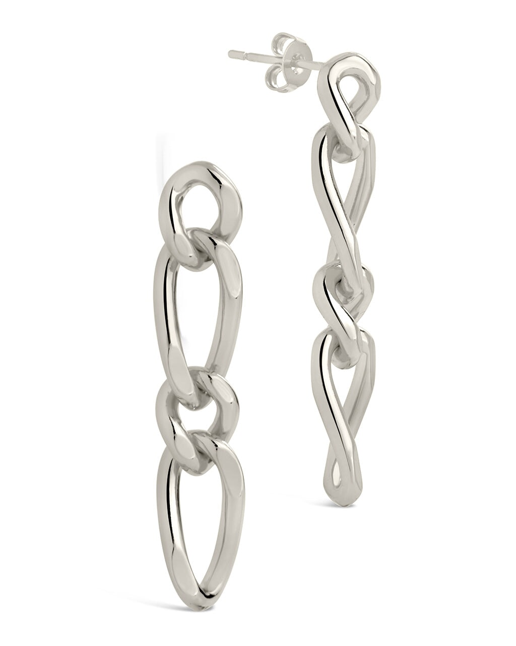 Jacqueline Chain Drop Stud Earrings - Sterling Forever