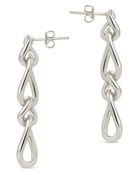 Jacqueline Chain Drop Stud Earrings - Sterling Forever