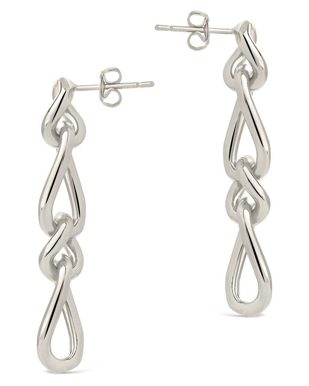 Jacqueline Chain Drop Stud Earrings - Sterling Forever