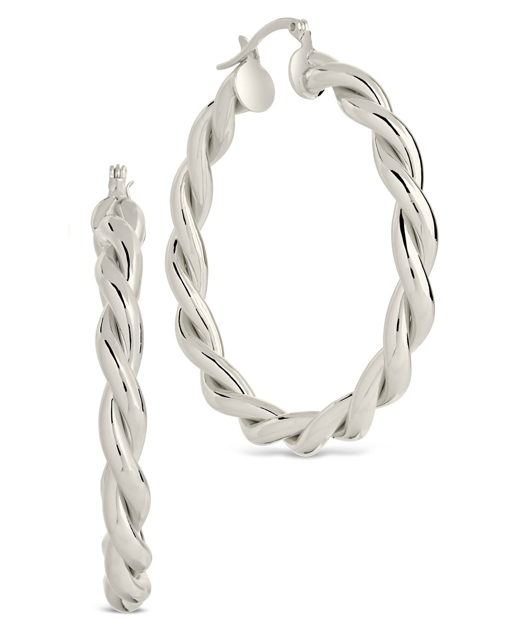 Rosalie Entwined Hoops Earring Sterling Forever Silver 