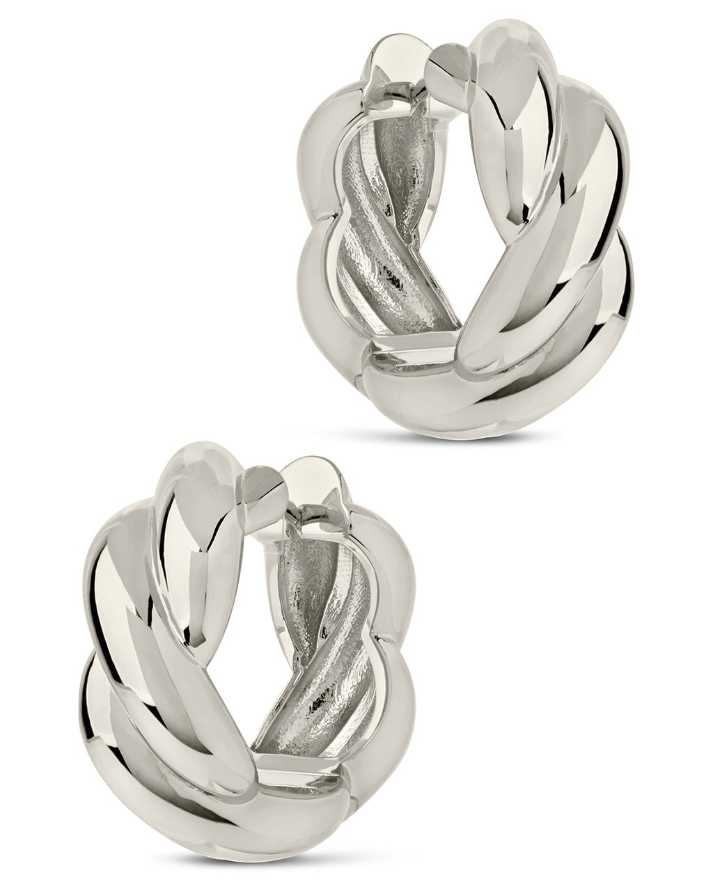 Petra Loomed Hoops Earring Sterling Forever 