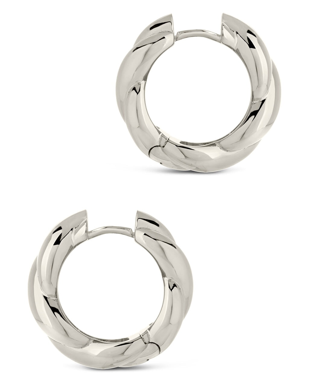 Petra Loomed Hoops Earring Sterling Forever 