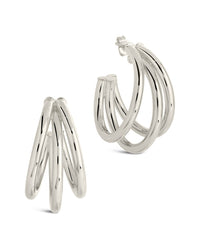 Dawn Hoops Earring Sterling Forever Silver 