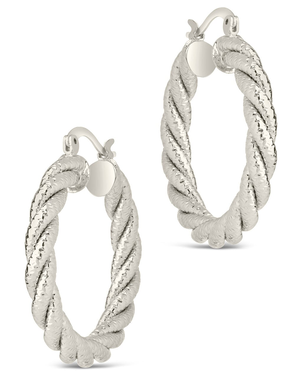 Cerys Statement Woven Hoop Earrings - Sterling Forever