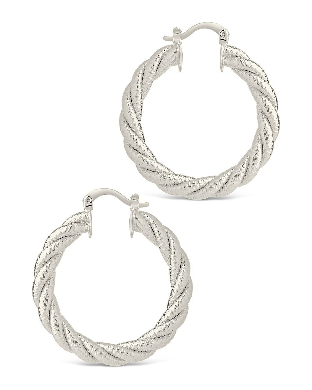 Cerys Statement Woven Hoop Earrings - Sterling Forever