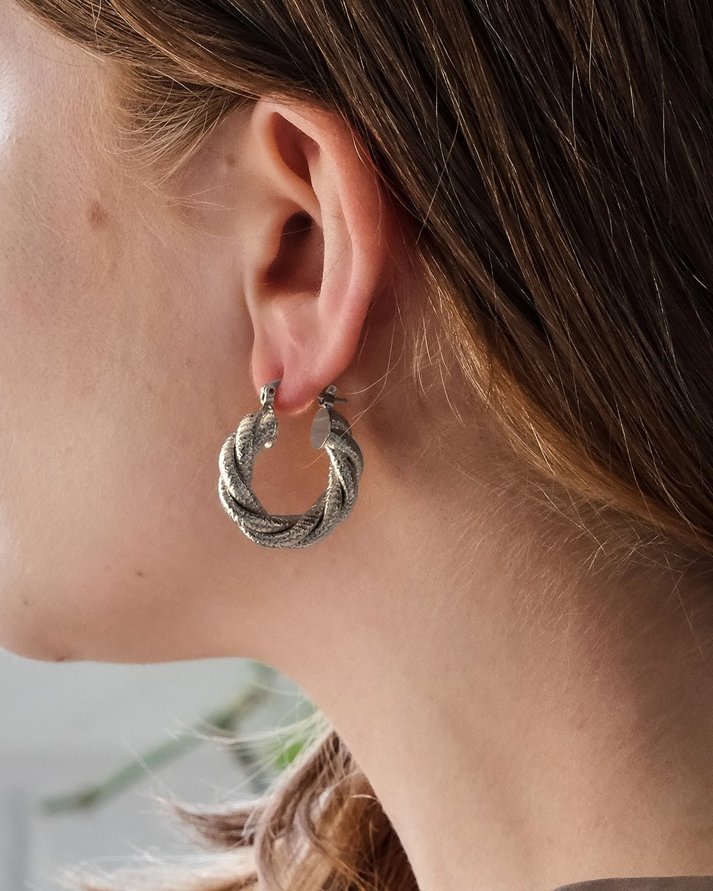 Cerys Statement Woven Hoop Earrings - Sterling Forever