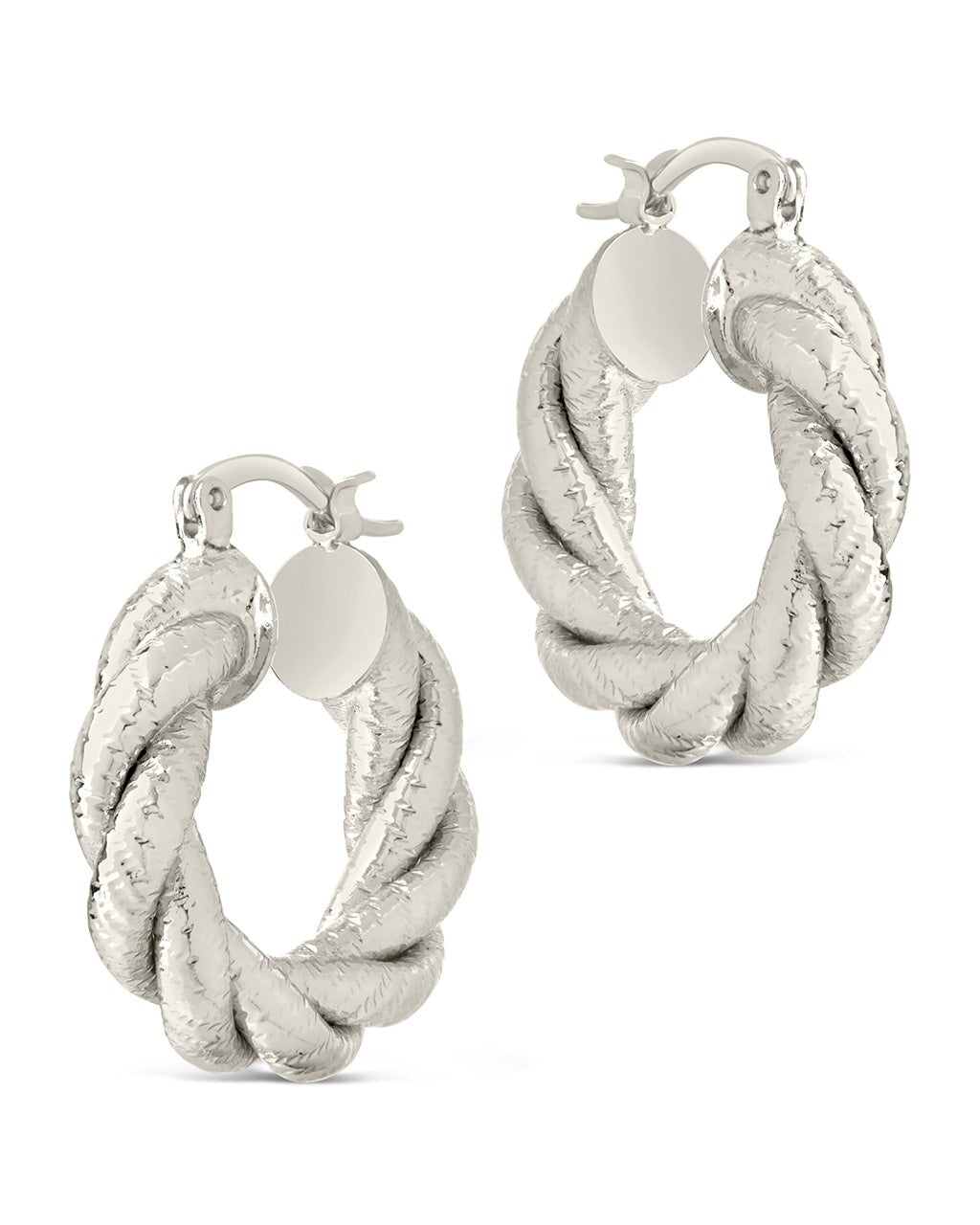 Esme Braided Hoops Earring Sterling Forever 