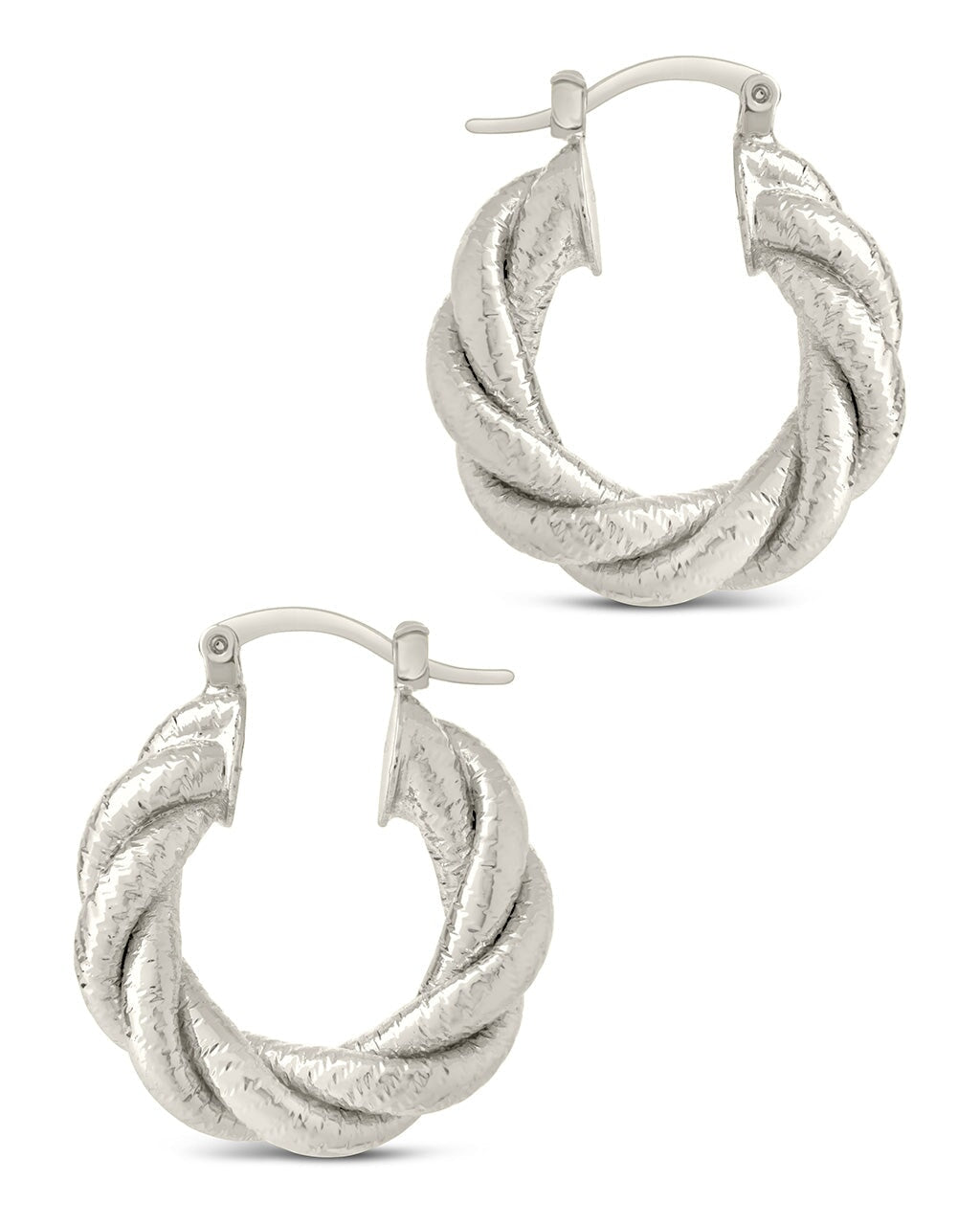 Esme Braided Hoops Earring Sterling Forever 