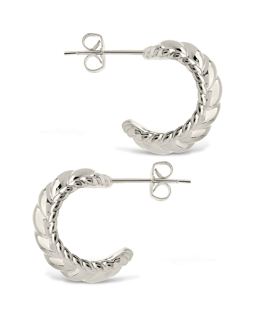 Kalina Quilted Huggie Hoops Earring Sterling Forever 