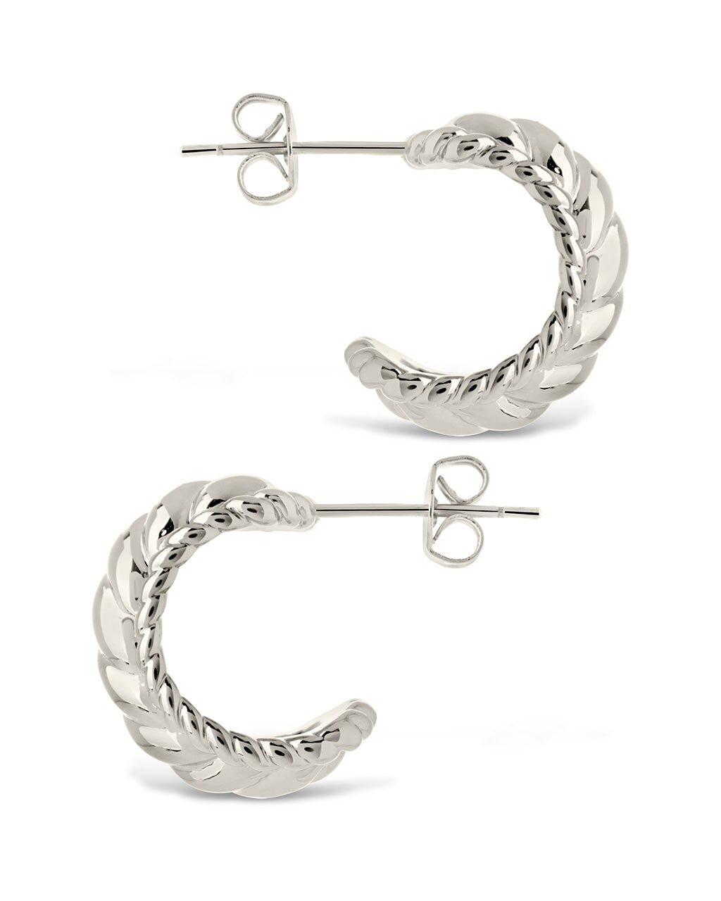 Kalina Quilted Huggie Hoop Earrings - Sterling Forever