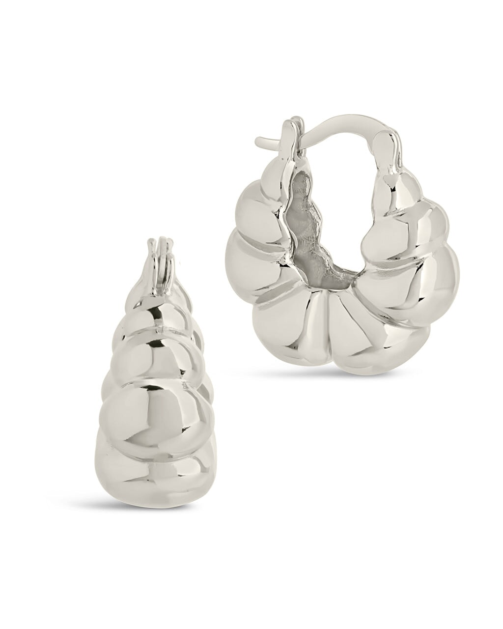 Petite Croissant Hoop Earrings - Sterling Forever