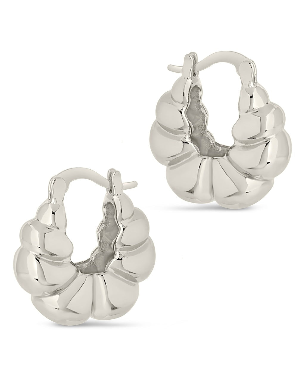 Petite Croissant Hoops Earring Sterling Forever 