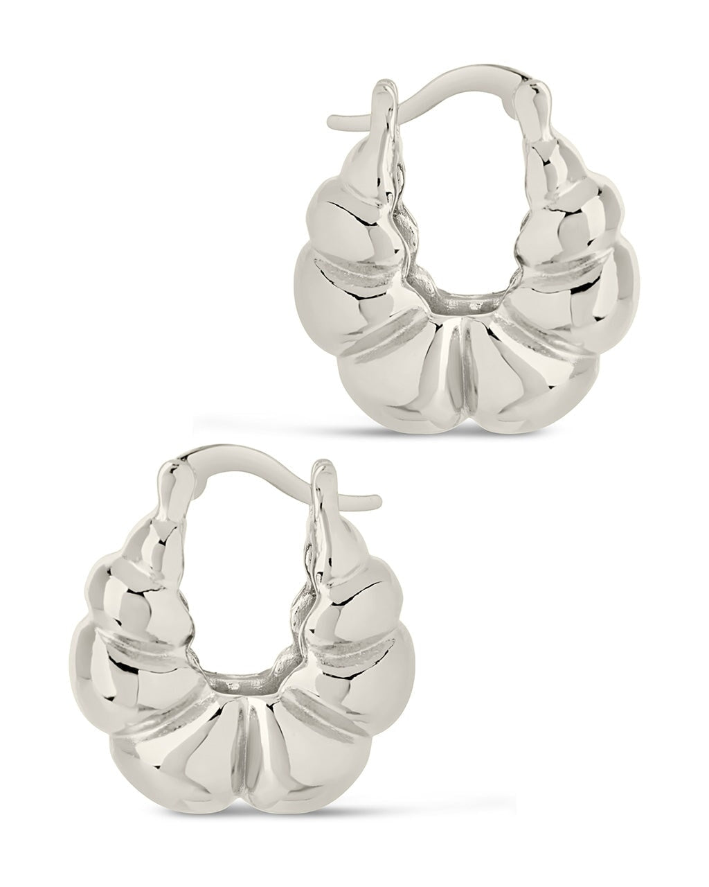 Petite Croissant Hoops Earring Sterling Forever 