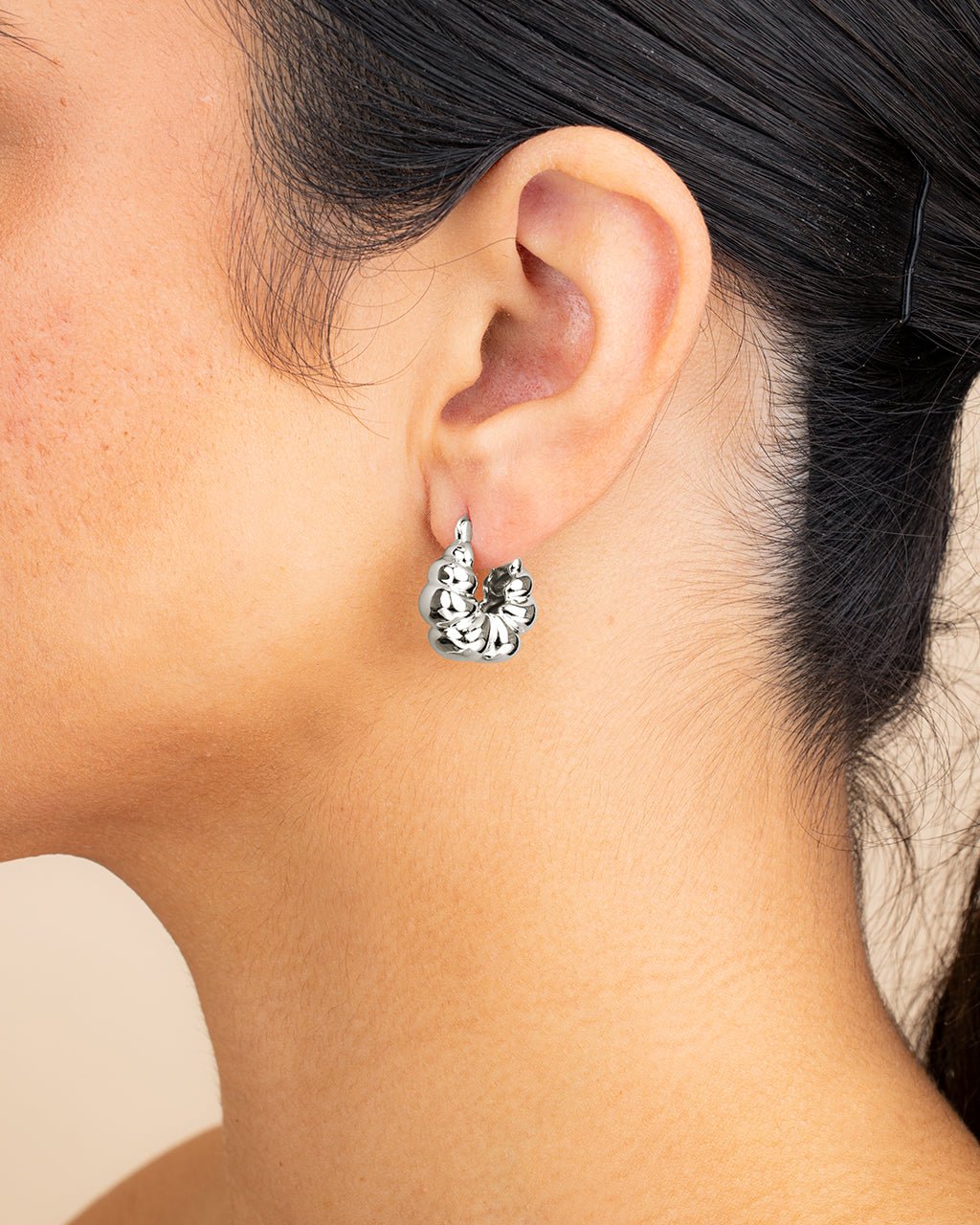 Petite Croissant Hoop Earrings - Sterling Forever