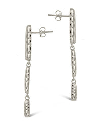 Haydée Triple Textured Drop Stud Earrings - Sterling Forever