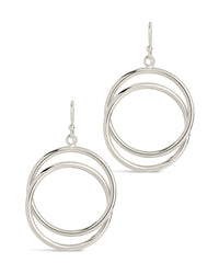 Claudie Interlocking Circle Dangle Earrings - Sterling Forever