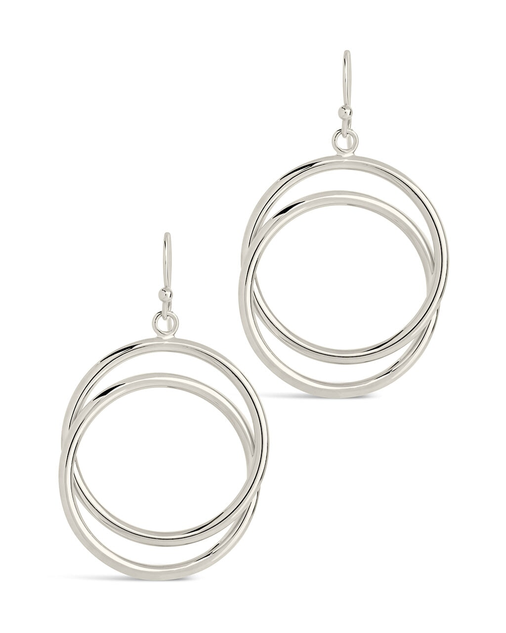 Claudie Interlocking Circle Dangle Earrings - Sterling Forever