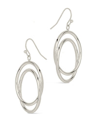 Claudie Interlocking Circle Dangle Earrings - Sterling Forever
