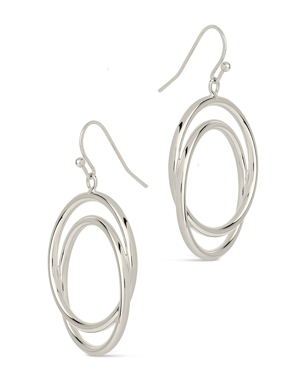 Claudie Interlocking Circle Dangle Earrings - Sterling Forever