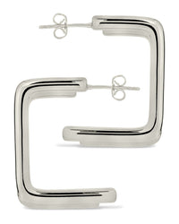 Baguette Hoop Earrings Earring Sterling Forever 