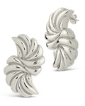 Twisted Croissant Stud Earrings - Sterling Forever