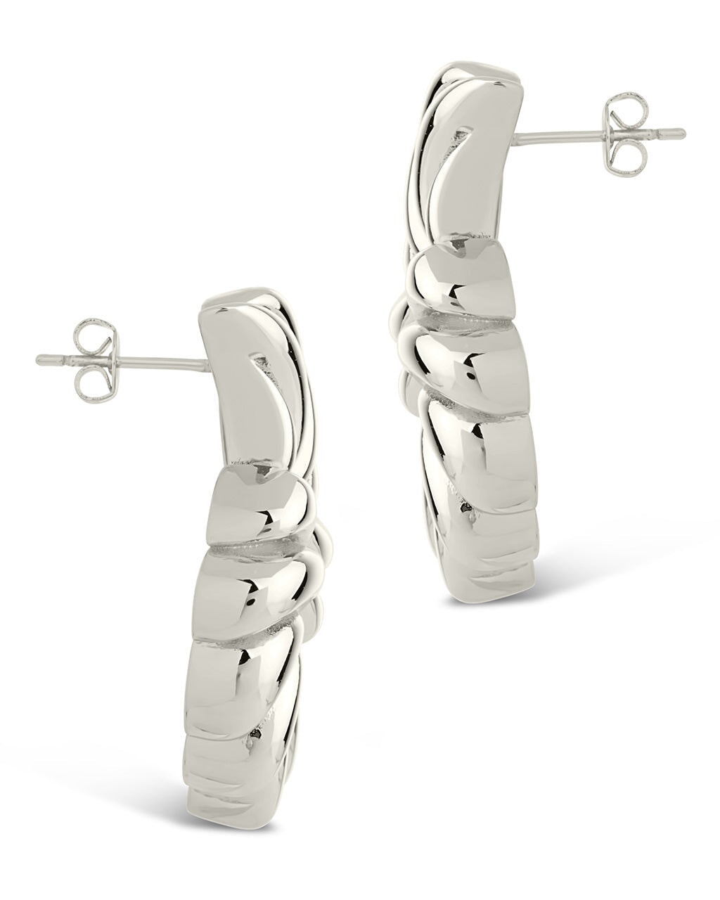 Twisted Croissant Stud Earrings Earring Sterling Forever 