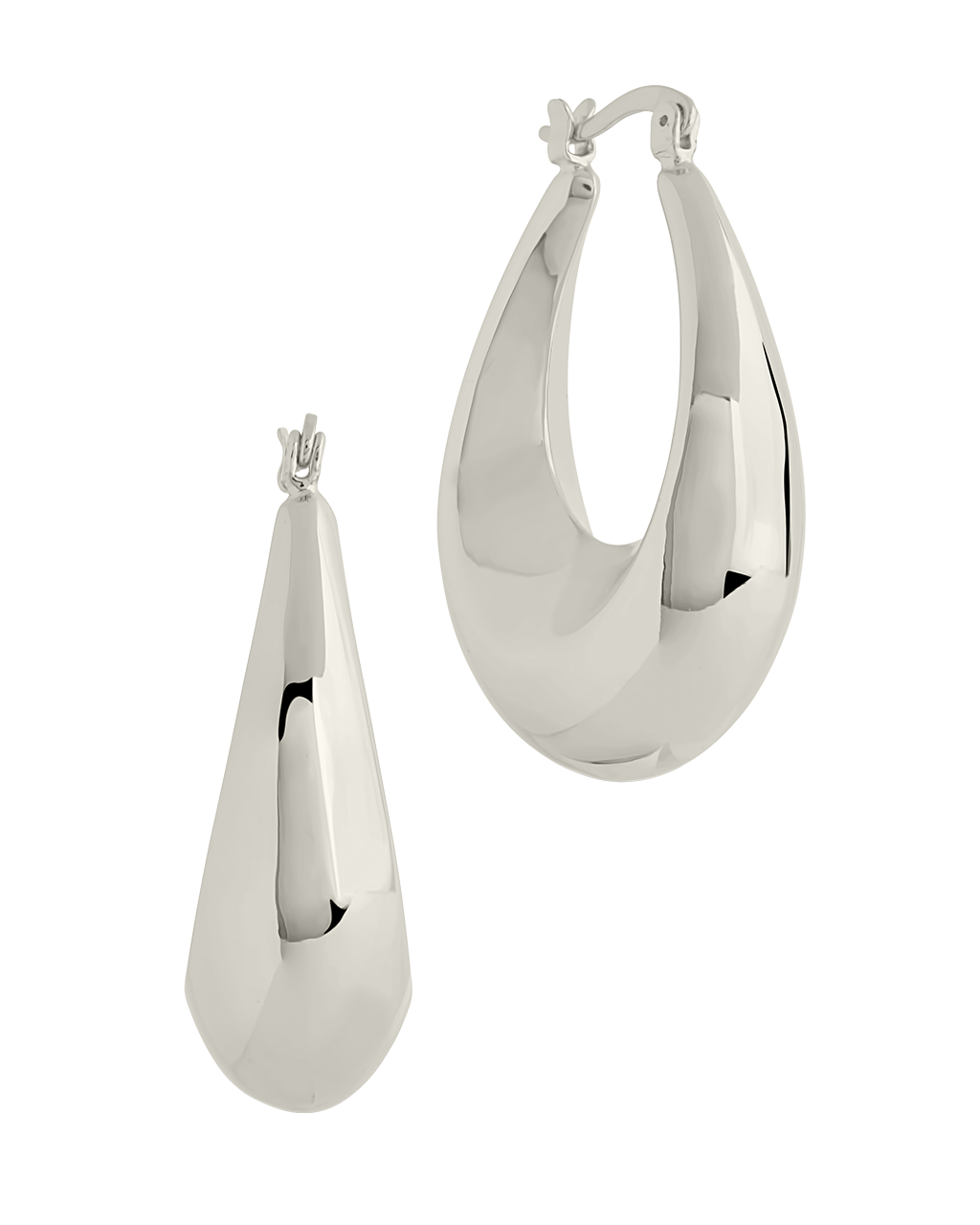 Autumn Elongated Tube Hoop Earrings