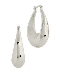 Autumn Elongated Tube Hoop Earrings - Sterling Forever