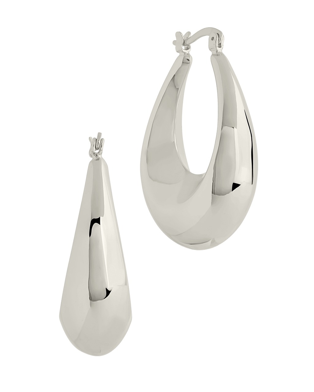 Autumn Elongated Tube Hoop Earrings - Sterling Forever
