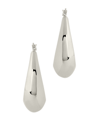 Autumn Elongated Tube Hoop Earrings - Sterling Forever