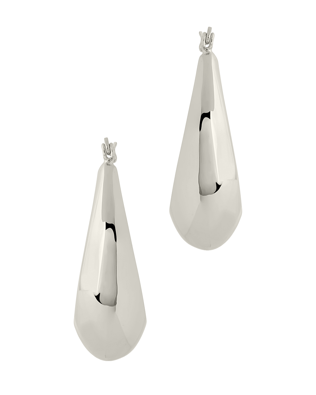 Autumn Elongated Tube Hoop Earrings - Sterling Forever