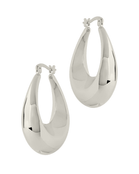 Autumn Elongated Tube Hoop Earrings - Sterling Forever