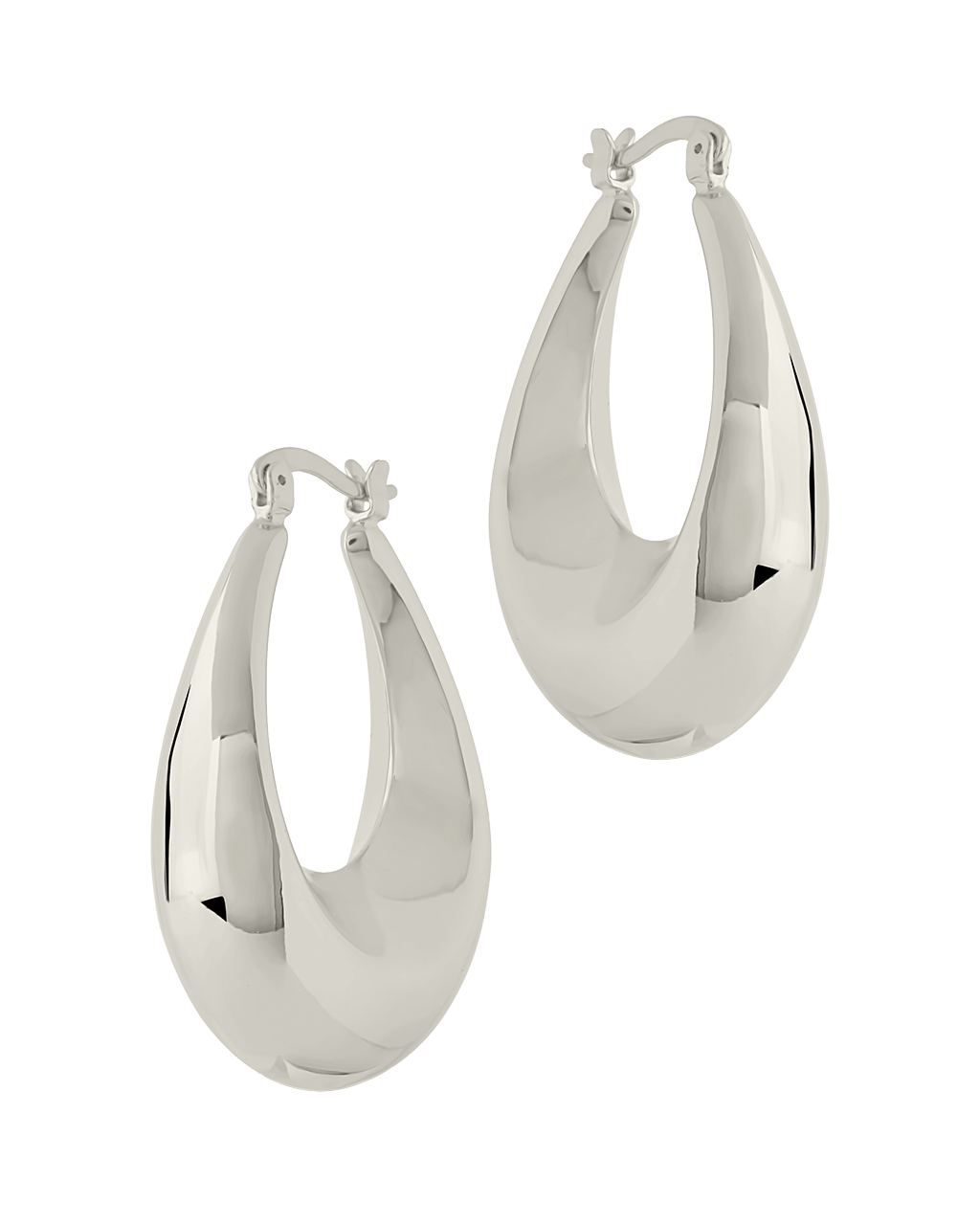Autumn Elongated Tube Hoop Earrings - Sterling Forever