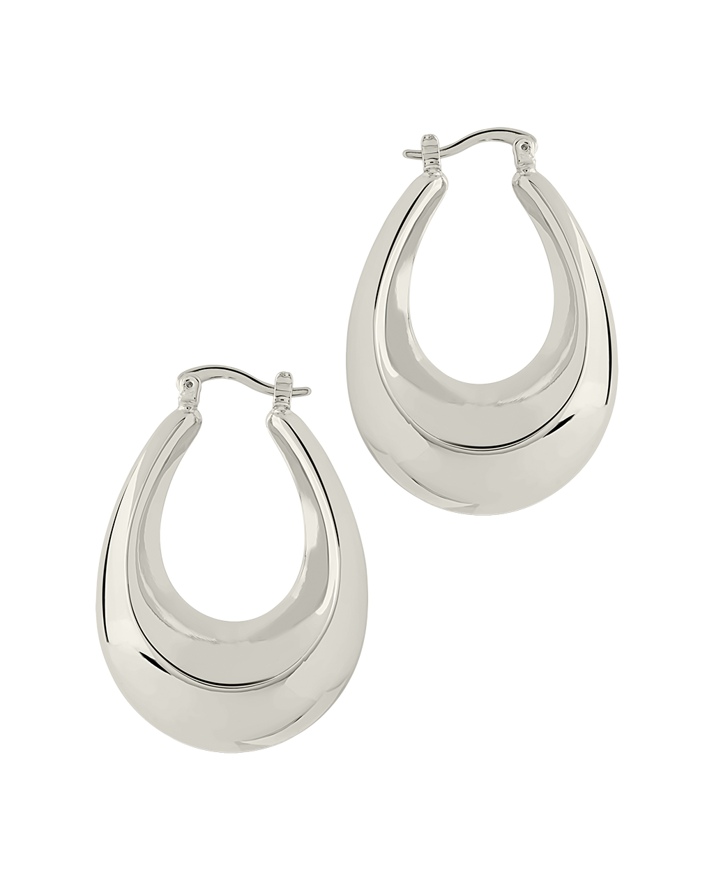 Autumn Elongated Tube Hoop Earrings