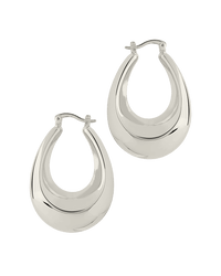 Autumn Elongated Tube Hoop Earrings - Sterling Forever