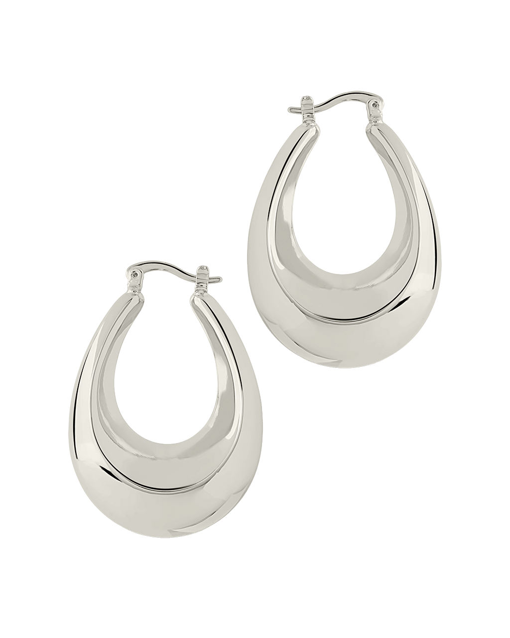 Autumn Elongated Tube Hoop Earrings - Sterling Forever